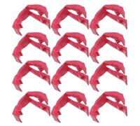 12 Pièces Pinces à Amuse-gueules en Plastique Rouge Anti-brûlure