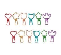12 Pièces Pinces à Reliure en Métal Rose, Formes Étoile Lune Cœur | Dossiers et Documents, Style Créatif Ajouré, Bureau Maison la Cuisine, Usage Invitations