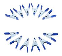 12 Pièces Pinces à Ressort Métalliques Mini, Serrage Rapide | Bleu, PP et Fer Zinc Protecteur, pour Panneaux, Fonds et Atelier Créatif