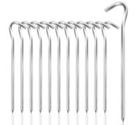 12 Pièces Piquet de Tente, 18 cm/7 Pouce Sardines de Fixation Tente, Léger et Portable Sardines Camping, Piquet Tente de Fixation en Aluminium pour Le Jardinage, La Randonnée et La Pêche
