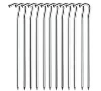12 Pièces Piquets de Tente avec Maillet en Caoutchouc,18 cm Sardines de Fixation Sol Piquets de Fixation en Alliage d'aluminium pour piquets de Tente de Pique-Nique Randonnée Pêche pour Camping