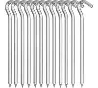 12 Pièces Piquets de Tente, Sardines de Fixation Sol en Alliage d'aluminium, Sardine Tente Piquet pour Tente De Camping, Jardin, Filet de Football