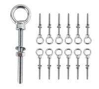 12 Pièces Piton à Visser, Boulon à Œil M8 X 80 mm | Anneau De Levage M8 | En Acier Inoxydable 304 | Crochet à Visser Pour Levage De Vie Et Divers Equipements