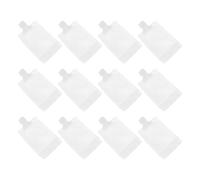 12 Pièces Pochette à Lotion Portable 100ml en Plastique Blanc | Rechargeable, Étanche et Compacte, Fermeture à Clapet, Format Pratique pour Shampoing et Soins