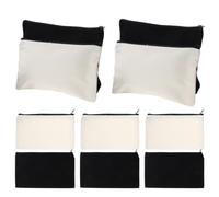 12 Pièces Pochette Tissus Zippée, Grand Format | Trousse de Toilette Faite Maison, Organisateur de Cosmétiques Simple, Contenant de Maquillage, Voyage Quotidien