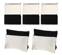 12 Pièces Pochette Tissus Zippée, Trousse Maquillage | Paquet de Rangement pour Cosmétiques par Sublimation, Pochette Toilette, Format Voyage, Portable