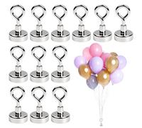 12 Pièces Poids Pour Ballons Support Pour Ballons Poids Pour Ball ons À Hélium Réutilisables Pour Fête, Anniversaire, Mariage, Noël (Argent)
