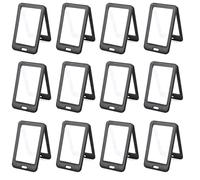 12 Pièces Porte-Badge D'identité Noir Avec Fenêtres Double Face Porte-Carte D'identité Vertical Étui De Protection Pour Carte D'identité Pour Bureau, École