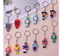 12 pièces Porte-clés Minecraft, Accessoires Minecraft, Cadeaux d'anniversaire, Faveurs de fête, Remplisseurs de sacs cadeaux, Cadeaux d'Halloween, Fournitures de bas de Noël Pendentif poupée (sans fer