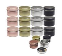 12 Pièces Pots à Bougies,55 ml Rond En Métal Bougie Boîtes,Vide Contenant Pour Bougie,Récipients à Bougies Pour le DIY Fabrication De Bougies,Réutilisable Conteneurs Bougie,Or Rose