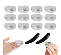 12 Pièces Pots En Aluminium 10ML Avec Couvercle Étanche Et Spatule, Boîtes Cosmétiques Vides Réutilisables Pour Artisanat, Bougie, Baume À Lèvres, Crème, Onguent Et Stockage Portable