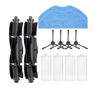 12 Pièces pour Aspirateur Robot EZVIZ RE4/RE4 Plus/RE5/RE5 Plus Brosse Latérale Principale Filtre Tissu de Vadrouille Pièces