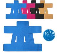12 pièces Prédécoupées Tape Kinesiologie épaule Tape bleu - kinesio tape bande kinesiologie, résistant à l'eau & doux pour la peau Ruban de physiothérapie douleurs épaule correction de la posture