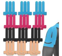 12 Pièces Prédécoupées Tape Kinesiologie Genou Tape, Soulagement de la Douleur, Imperméables et Élastiques, Pour Genoux, Aux Épaules, Aux Chevilles et Aux Poignets (Multicolore)