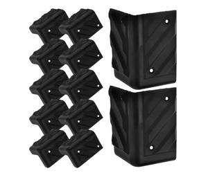 12 Pièces Protections d'angle de Boîte Plastique Noir | Antique, Design Élégant, Usage Maison et Performances, Installation Facile