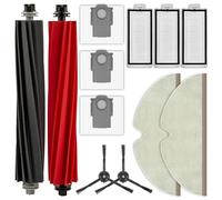 (12 Pièces) Q5 Pro Pièces De Rechange Pour Les Aspirateurs Robots Roborock Q5 Pro/Q5 Pro+/Q8 Max/Q8 Max+, 2 Brosses Rotatives, 2 Brosses Latérales, 3 Filtres HEPA, 3 Sacs à Poussière, 2 Serpillères