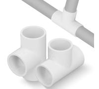 12 Pièces Raccords de T Tuyau PVC Plastique Joints de Diamètre égal Adaptateur Raccords de Tuyau de Hangar Connexion de Tente Pour L'approvisionnement en Eau Amélioration de L'habitat(25mm)