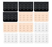 12 Pièces Rallonge Soutien Gorge 4 Crochets Extension Soutien Gorge 4 Crochets Attache Soutien Gorge Prolongateur Soutien Gorge Noir Beige Blanche Extenseur Soutien Gorge Allongeur Soutien Gorge