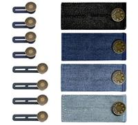 12 Pièces Rallonges de Bouton de Pantalon, Rallonge de Taille Réglable, Extension dee Bouton pour Jeans Pantalons, Boutons D'extension de Taille pour Chemise, Pantalon, Pantalon dee Maternité