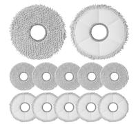 12 Pièces Rechange Serpillières Compatibles avec Dreame L10 Ultra/ L10S Pro/ L10S Ultra/ L10S Pro Ultra Heat/ L10 Prime/ L20 L30 L40 L50 Ultra/ X30 X40 X50 Ultra/Mova E30 Ultra P50 Pro Ultra/ X10+
