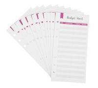 12 Pièces Recharge Budget A6 à 6 Trous en Papier Rouge pour Notes