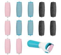 12 Pièces Recharge Rapeuse pour Scholl,3 Types de Rugosité,Rouleaux de Remplacement Compatible avec Scholl Velvet Smooth,pour Pedicure Pied Electrique,Rape Pieds
