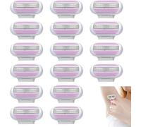 12 Pièces Recharges de Lames Pour Femme, Lames de Rasoir Femme, Lames Compatible Venus, Recharges Lames Bleu et Rose, Recharges à 3 Lames en Acier Inoxydable, Rasage Doux et Précis (Bleu+Rose)