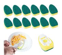 12 pièces recharges d'éponge à Vaisselle Anti-Rayures éponge à Vaisselle 3 5x2 4 Remplacement de Recharge de Baguette pour Le Nettoyage la Cuisine la Salle Bain et des Fournitures Nettoyage ménager