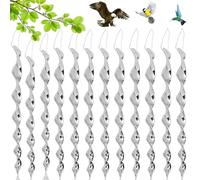 12 Pièces Répulsif Oiseaux,Spirale Réfléchissante,Spirales Repulsifs Oiseaux,Répulsifs Oiseaux Reflechissants,360 Degrés Repulsif Oiseaux,Répulsif Pigeons pour Maison Jardin Balcon Fruitiers