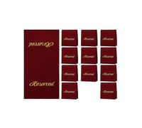 12 Pieces Reserved Seating Signs for Chairs 22 Inch Reserved Signs for Church Pews Cloth Placeholde