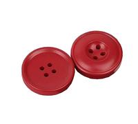 12 pièces résine 4 trous boutons accessoires de couture pour vêtements boutons décoratifs en plastique bricolage, Rouge, 28mm