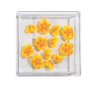 12 Pièces Résine Rose Camélia Ongles Charme Styles Uniques Accessoires 3D Manucure Art pour Femmes et Filles Coloré Rose Camélia Art