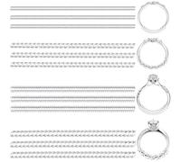 12 Pièces Ring Reducer Ajusteur de Bague Transparent en Plastique | Design Transparent, Forme Spirale et Ronde, Presque Invisible, Usage Maison et Atelier de Réparation