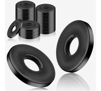 12 Pièces Rondelle Inox M10 Rondelles en Acier Inoxydable Noir DIN 9021 A2 V2A Entretoise Rondelles Plates Metal Large de Blocage Bagues D'étanchéIté pour Vis et Boulons Filetés