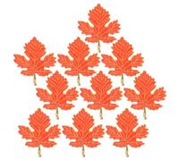 12 Pièces Ronds de Serviette en Érable Orange | Alliage Robuste, Ouverture Flexible, Finition Vive, Décor de Récolte et Mariage D'automne, Réutilisable