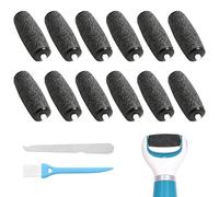 12 Pièces Rouleaux de Remplacement Compatible avec Scholl Velvet Smooth, Pierre Ponce Recharge Rapeuse Electrique Recharge de Tête de Rouleau pour Pedicure Pied Electrique Rape Pieds