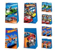12 Pièces Sac Cadeau, Hot Whels Racing Sacs Cadeaux en Papier, Sachet Bonbons Anniversaire Colorés, Sacs Anniversaire, Sac Petit Cadeau pour Célébrations de Fête, Mariage, Anniversaire, Noël