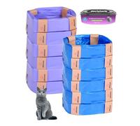 12 Pièces Sac Litiere Chat pour Litter Locker, Sac Litiere Compatible avec Litter Genie LittyCat (Bleu + Violet, 12 Pièces)