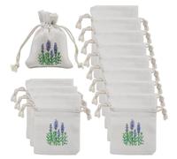 12 Pièces Sachet Lavande Vide Sac de Lavande Parfumés avec Cordon de Serrage Sachets Tissu Parfumé Armoire Anti Mite pour Les Épices Herbes Tiroirs Chambre Armoire Salle de Bain Voitures Désodorisant