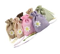 12 Pièces Sachet Vide à Cordon en Lin, Petit Paquet Décoratif | Pochette Créative, Maintien de Petites Denrées, Usage Présent ou Décoration, Format Compact Couleur Aléatoire