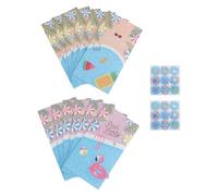 12 Pièces Sachets D'emballage en Papier Animaux Forestiers | Style Cartoon Délicat, Format Pochette, Usage Rangement ou Emballage, 2 Feuilles D'autocollants