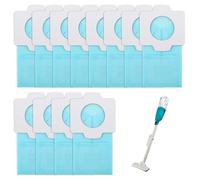 12 Pièces Sacs Aspirateur pour Makita DCL182 CL107 CL072 CL102 BCL142 BCL182 DCL142 DCL184 DCL282 DCL285 4093D 4073D 4072D 4076D Sacs Papier Filtre de Rechange pour Aspirateurs Makita Sans Fil