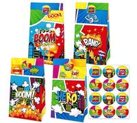 12 pièces sacs cadeaux fête super héros accessoires fête décoration goodies cadeaux