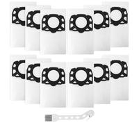 12 Pièces Sacs d'aspirateur KFI 487,Sacs Aspirateur Pour Kärcher WD4/WD5/WD6/WD5P/WD6P/MV4/MV5/MV6,Compatible avec Aspirateur Kärcher 2.863-006.0,Avec 1 pinceau
