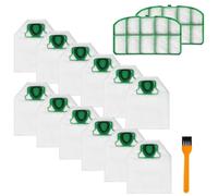 12 Pièces Sacs filtres pour Vorwerk Folletto VK200 FP200 avec 2 filtres+1 pinceau, Sacs D'aspirateur pour Vorwerk Kobold VK200 FP200 pièces de rechange,Une bonne aide à la maison