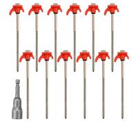 12 Pièces Sardines Camping, Piquets de Tente, Piquet De Tente et Ancrages de Corde, Piquet Tenteadaptés à Diversenvironnements de Camping et offrent Un Effet de Fixation Stable par Crochet de Tente
