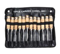12 Pièces Sculpture Sur Bois Ciseau À Main Ensemble D'outils Travail Du Bois Gouges Professionnelles Sculpture Sur Bois Ciseau Bricolage Outils À Main Détaillés