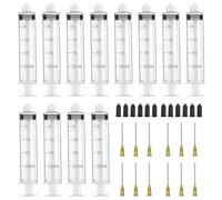 12 Pièces Seringue 20ml, Plastique Alimentaire Avec Aiguilles Émoussées - Pour Dosage, Jardinage, Expérience, Distribution et Mesure De Liquides