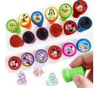 12 pièces/set Ensemble de tampons Disney Mickey Mouse, Minnie, Donald Duck, Dingo et Pluto. Parfait pour les cadeaux de fête, les récompenses en classe et les cadeaux créatifs (certaines pièces peuven