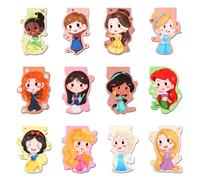 12 Pièces Signet Magnétique Animation, Marque-page Magnétique Princesse, Marque-page Magnétique pour Enfants, Clips De Livre pour Enseignants, Tudiants, Adultes é Enfants, Garçons et Filles